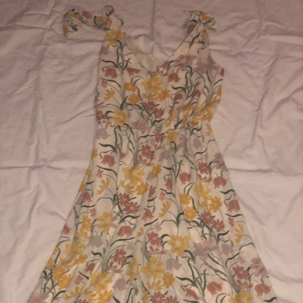 Floral Shoulder Tie Jumpsuit